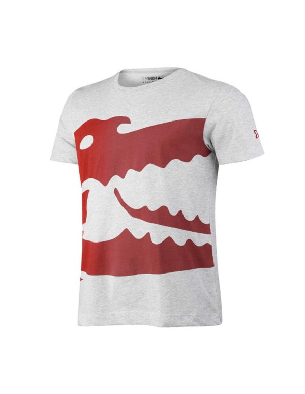 Camiseta Lacoste Cinza-Vermelho Th0864cca