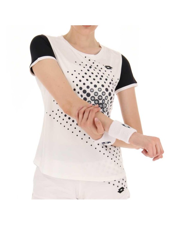 Camiseta Lotto Top Blanco Negro Mujer