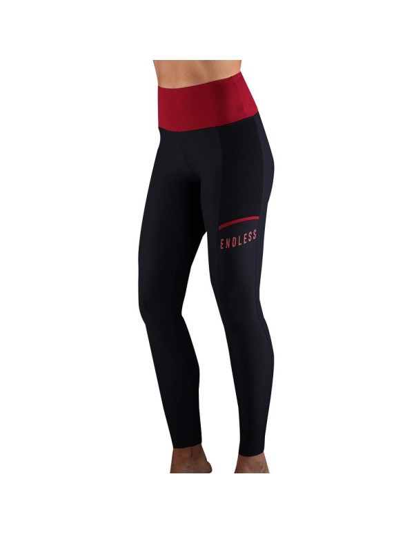 Leggings Endless Fit Pocket 40014 Black Wine Woman