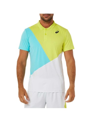 Asics Hommes Court Color Block Polo 2041a198 103 |ASICS |Vêtements de padel ASICS