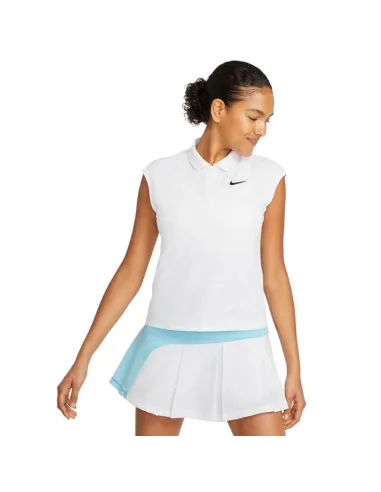 Regatas polo femininas Nike Court Victory CV2473 010 |NIKE |Roupas de padel NIKE