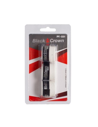 Blister 3 Grips Black Crown Blanco |BLACK CROWN |Overgrips