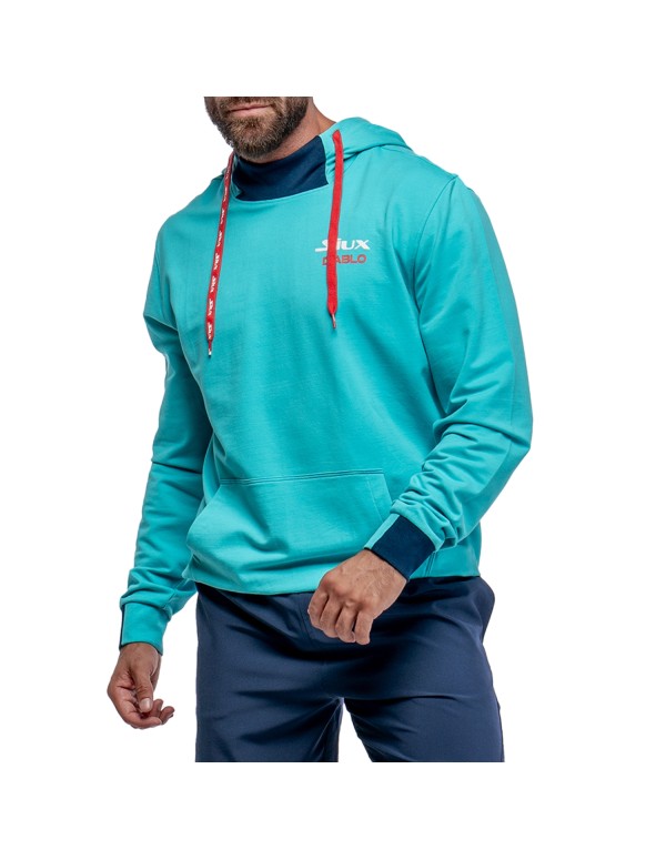 SUDADERA CON CAPUCHA SIUX DIABLO SANYO HOMBRE VERDE FW24 |SIUX |Roupa de padel