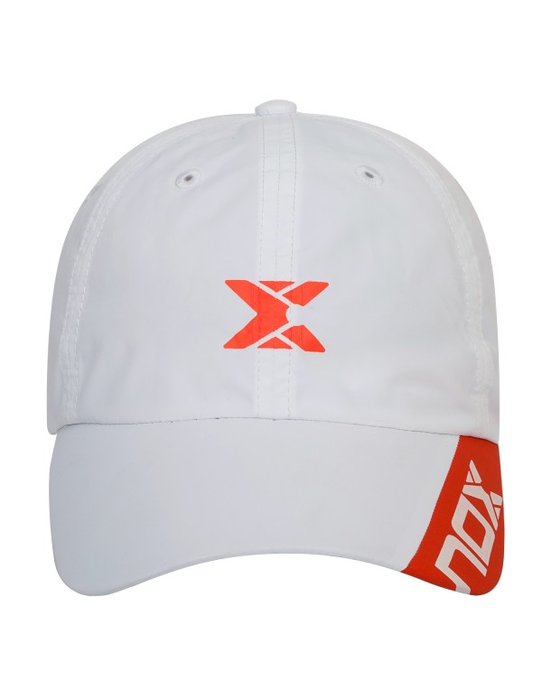 GORRA NOX BLANCA LOGO ROJO GOBLAROJ