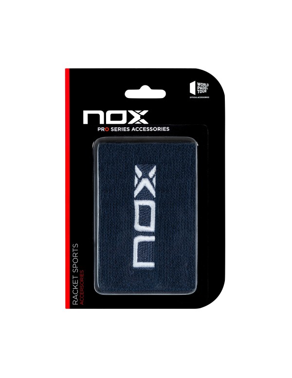 Blister (2 UDS) Muñequera Nox Azul Logo Blanco