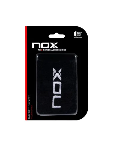 BOX OF 6 UNITS - BLISTER (2 UNITS) BLACK NOX WRISTBAND WHITE LOGO MUNEGBLABOX |NOX |Paddle accessories